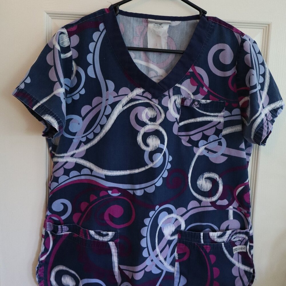 UA Scrubs Navy blue with white/purple details